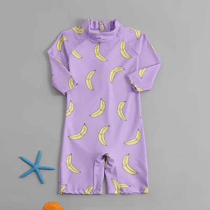 Children's One-Piece Swimsuit Quick-Drying Beachwear for Boys And Girls Baby Swimwear Sun Protection Hot Spring Swimming Costume