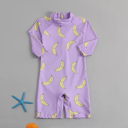 Children's One-Piece Swimsuit Quick-Drying Beachwear for Boys And Girls Baby Swimwear Sun Protection Hot Spring Swimming Costume