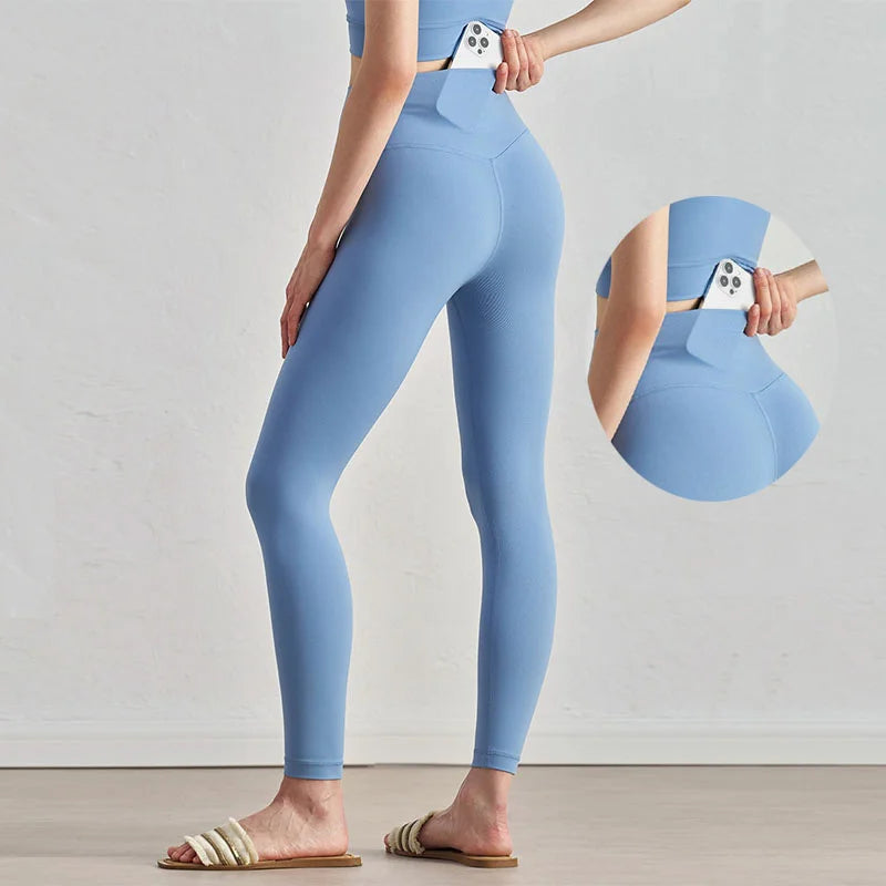 Invisible Back Pocket Gym Legging Butter luxe High Waisted Lounge Legging 25"  Buttery Soft Workout Yoga Pants for Women
