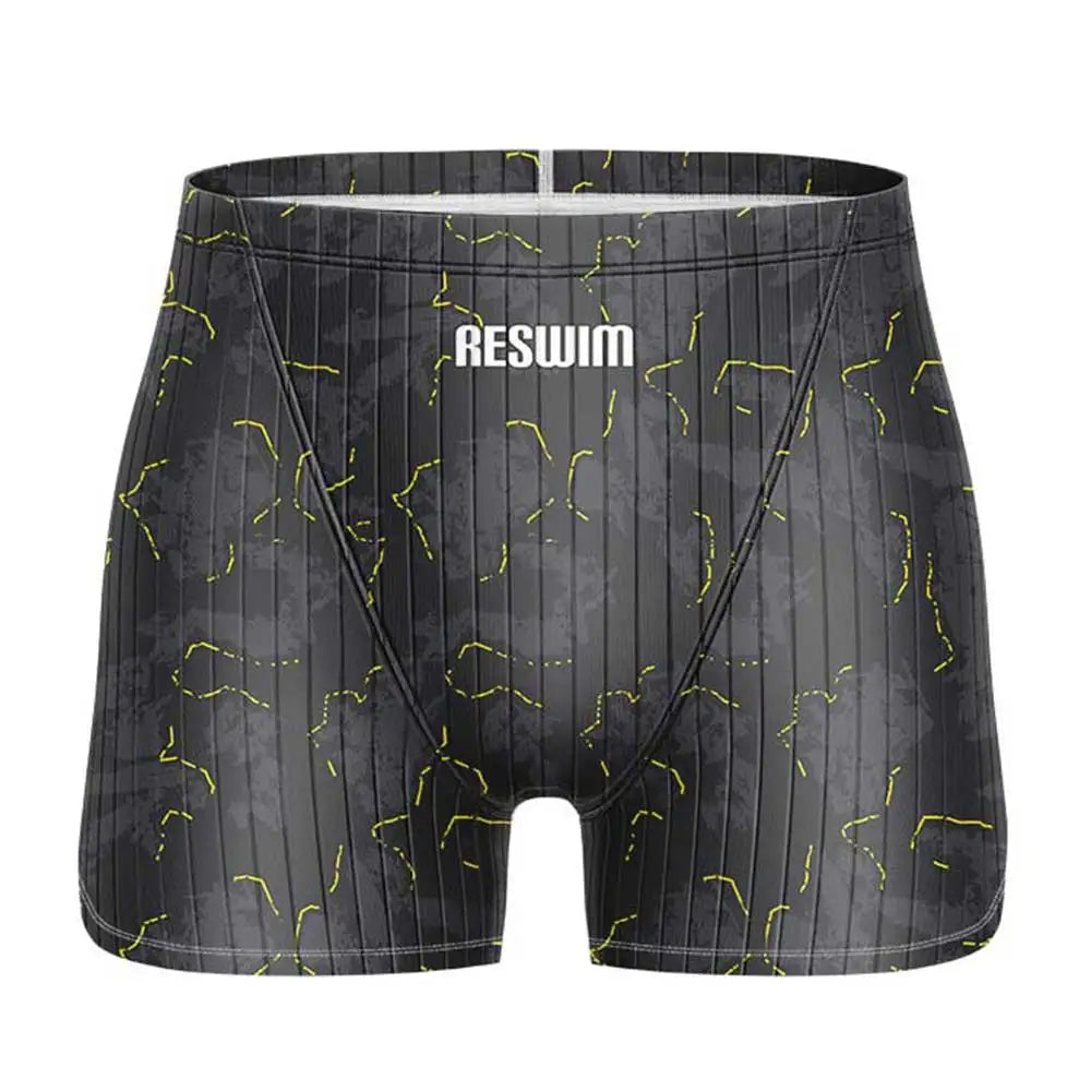 Men's Swim Jammer Swimsuit Shorts Swimming Trunks Athletic Training Swimwear Man Endurance Beach Tights Swimsuit Size 6XL