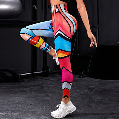 3D Print Tie Dye Sports Pants Women Seamless Leggings High Waist Fitness Push Up Leggings Gym Clothing Workout Tights