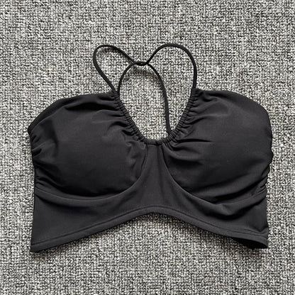 Pad Spandex Nylon Sport Bras Women Sports Bra Gym Fitness Push Up Tank Top Women Cross Yoga Ballet Dance Underwear