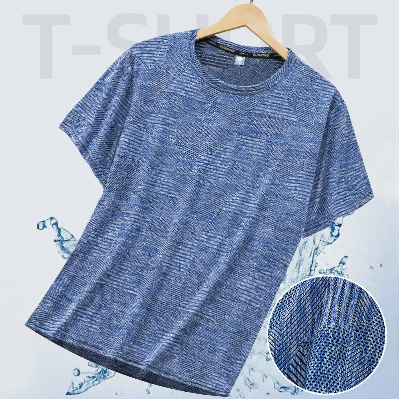 (M-5XL)Men Loose Fit Quick Dry Sport T-Shirt Running Football Basketball Gym Short Sleeve Tee Shirt Breathable Fitness Tops