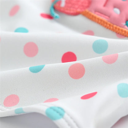 Summer Children Girl Swimsuit Icecream Design Kids Children Newborn Swimwear Beach Wear Bathing Suit