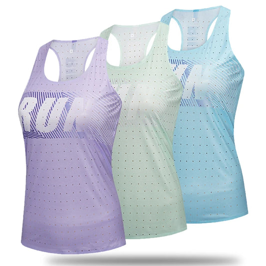 80g Lightweight Running Vest Women Yoga Sports Fitness Tops Marathon Jogging Quick Dry Sleeveless T-shirt Gym Crossfit Vests