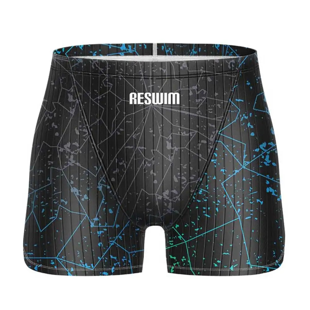 Men's Swim Jammer Swimsuit Shorts Swimming Trunks Athletic Training Swimwear Man Endurance Beach Tights Swimsuit Size 6XL