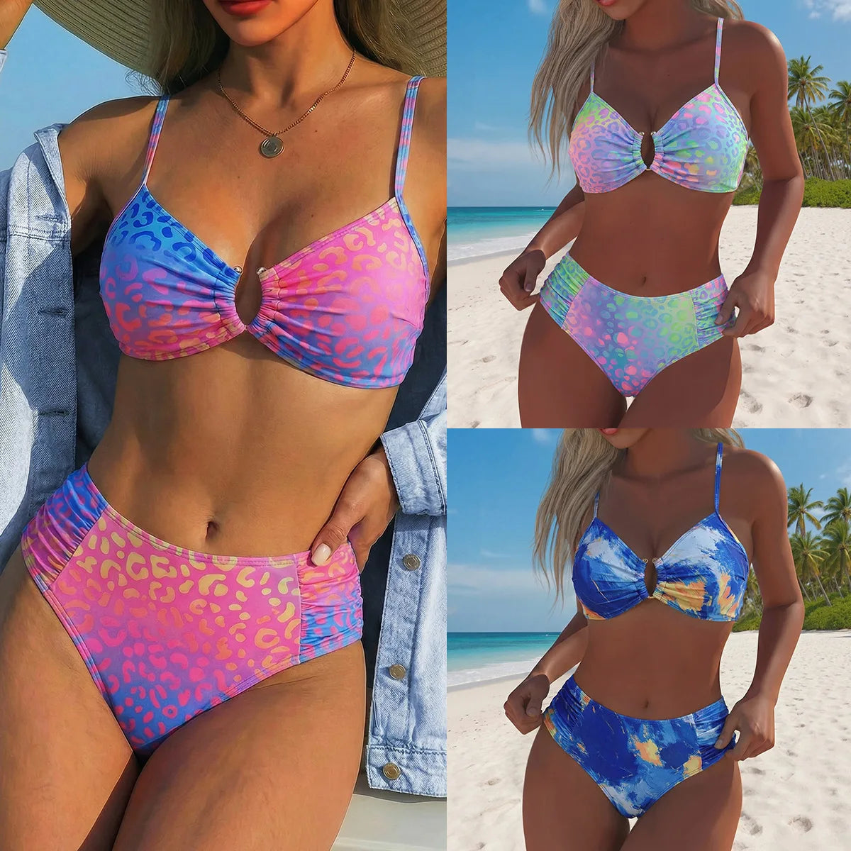 Women's Printed Padded Two-Piece Bikini Set