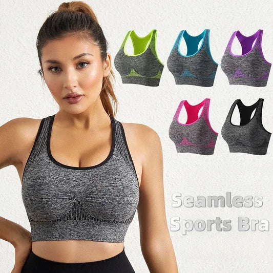 Sports Bra Women Seamless Gym Jogging Crop Top Female Tops Yoga Fitness Shockproof Vest Sport Bras for Women