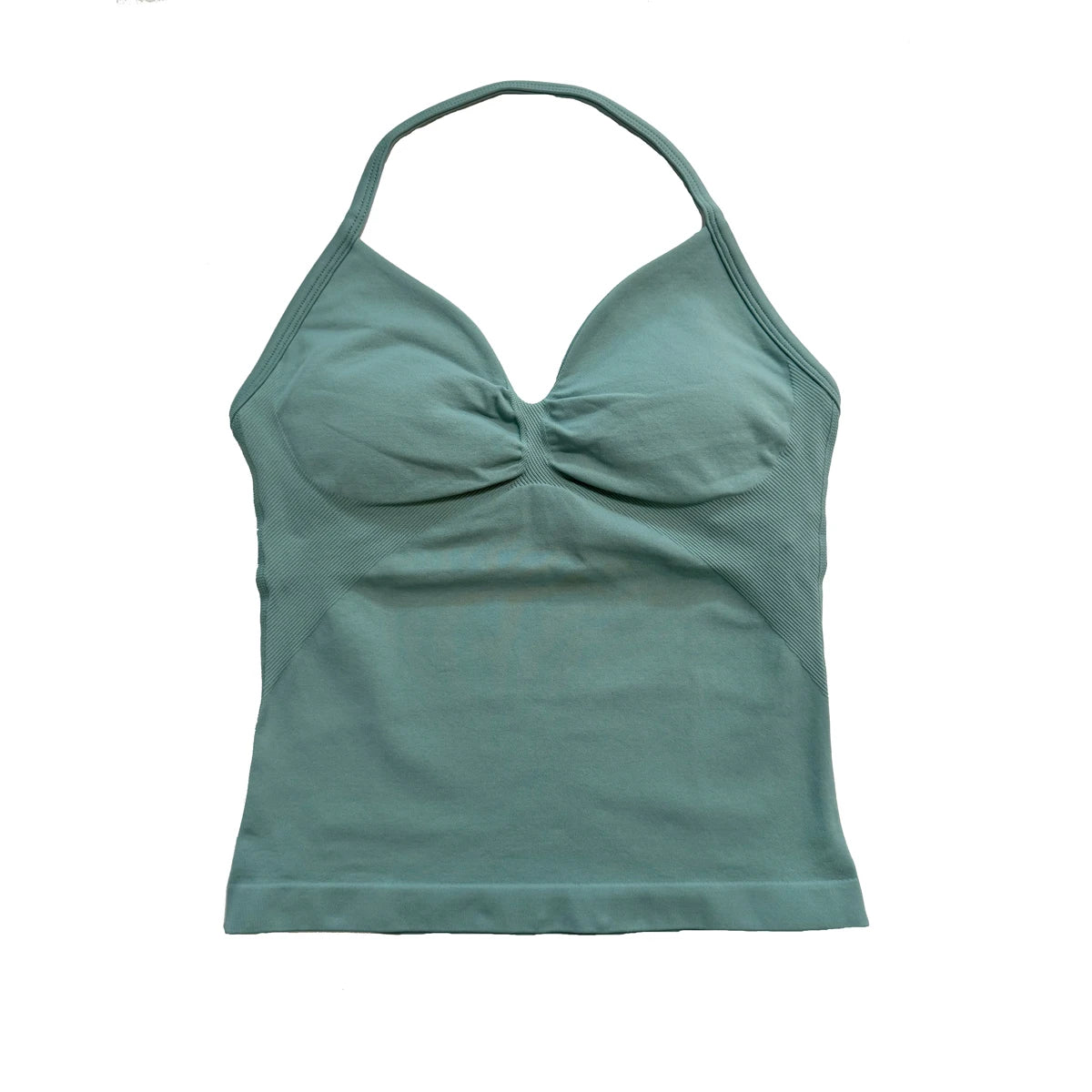 Longline Strappy Top for Women Halterneck Yoga Top Shirts Seamless Workout Gym Top Fitness Gym Clothing