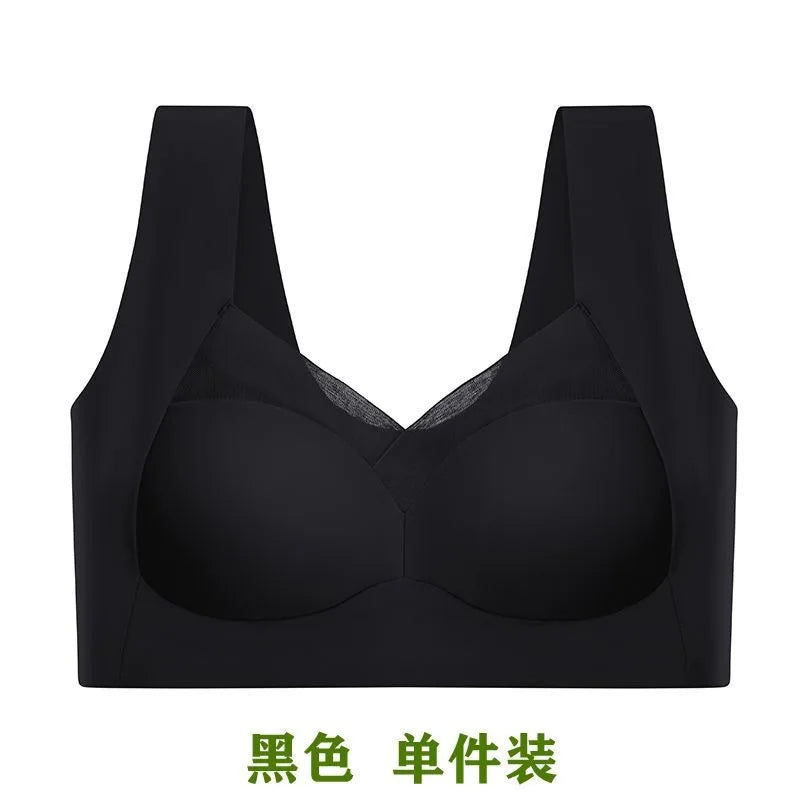 Woman Top Bra Push Up Bra Seamless Ice Silk Underwear Women Unwired Ring Sleep Lingerie Fitness Sports Bralette Invisible