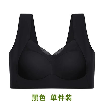 Woman Top Bra Push Up Bra Seamless Ice Silk Underwear Women Unwired Ring Sleep Lingerie Fitness Sports Bralette Invisible