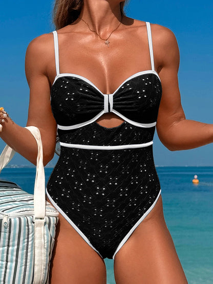 Vintage Swimsuit Women One Piece Hollow Swimwear Female Sporty Bodysuit Bathers Bathing Swimming Swim Suit Beachwear