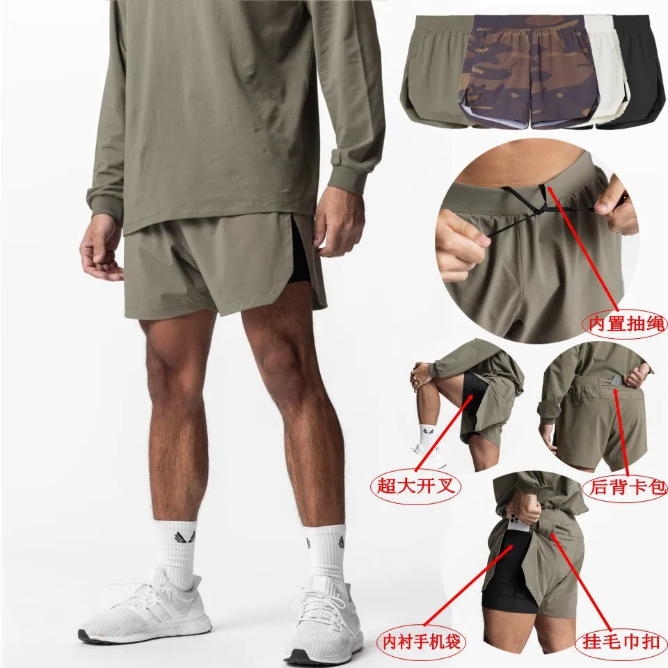 Summer Running Shorts Men Sports Jogging Fitness Shorts Quick Dry Mens beach Gym Men Shorts Sports gyms Short Pants men
