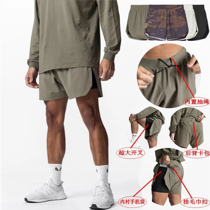 Summer Running Shorts Men Sports Jogging Fitness Shorts Quick Dry Mens beach Gym Men Shorts Sports gyms Short Pants men