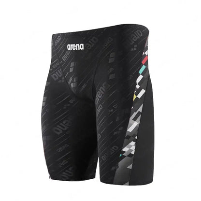 Summer Men's Swim Jammer Athletic Training Swimsuit Shorts Beach Swimming Trunks Swimwear Jammers Tights Diving Surf Shorts