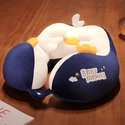 Travel Neck Pillow Cartoon Travel Neck Cushion U-Shaped Travel Pillow Portable Airplanes Pillow for Kids Gift