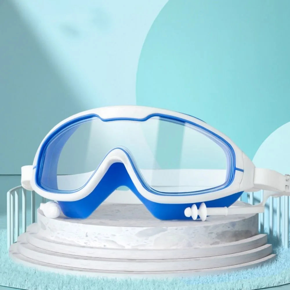 Swimming Gear Big Frame Swimming Goggles Anti Fog Wide View Swim Glasses Elastic Soft Swimming Eyewear Swimming Pool