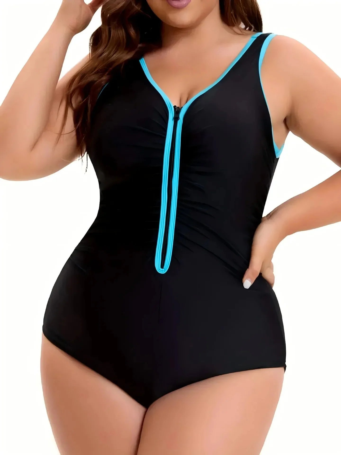 Backless V-Neck One-Piece Swimsuit Bikini Cross-Border Swimwear Exposed Back Integrated Design Sportswear And Accessories