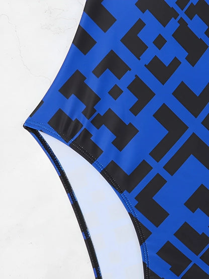 Printed Swimsuit One Piece Plus Large Size Swimwear Women Backless Beachwear Bathers Bathing Swimming Swim Suit Female