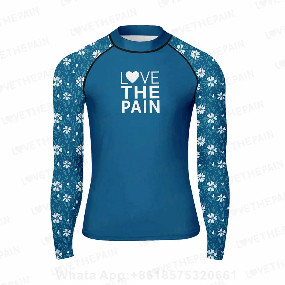 Men's Surfing Wear Swimming Diving T-Shirts Long Sleeve Rash Guard Swimwear Elasticity Beach Surfing Sun Protection Clothing