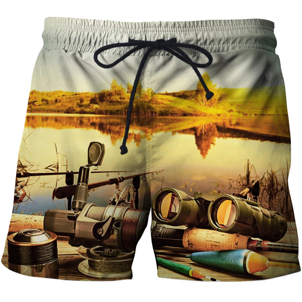 Men's Swimwear Shorts Animal Fish 3d Surfing Board Short Kids Beach Shorts Men Trunk Masculina Swimsuit Sports Pants Brief Boy