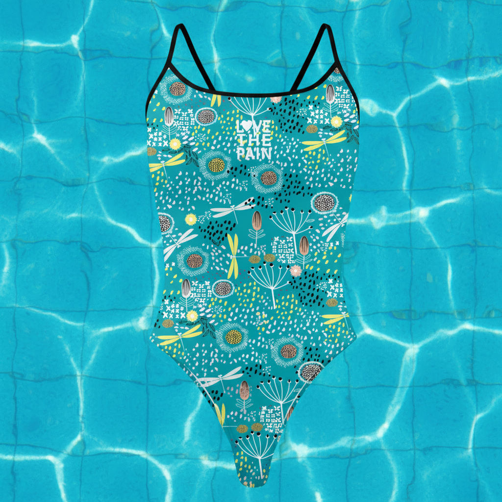 Love The Pain Women One-Piece Beachwear Triathlon Functional Training Swimwear Bathers Pool Practice Squad