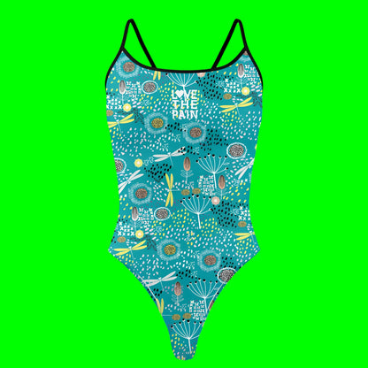 Love The Pain Women One-Piece Beachwear Triathlon Functional Training Swimwear