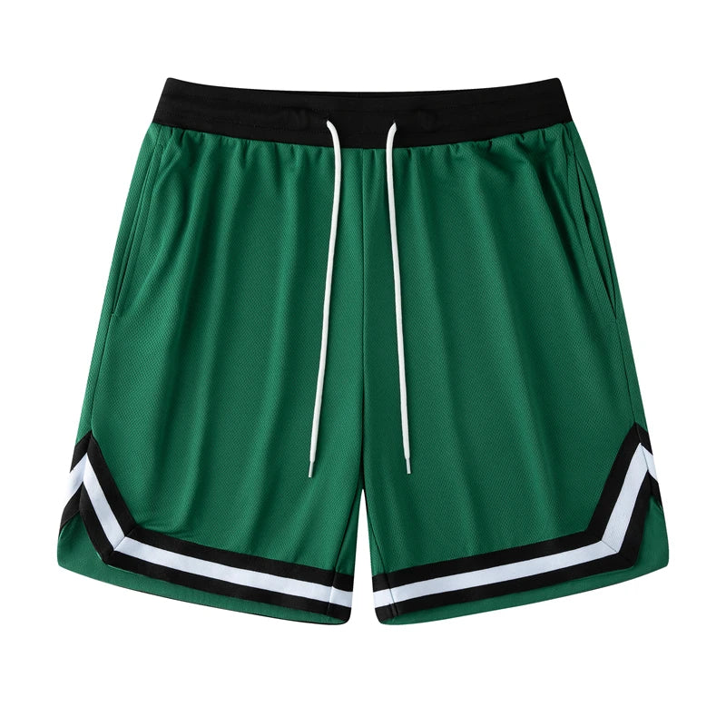 Simple Striped Graphic Beach Shorts For Men Casual Oversized Shorts