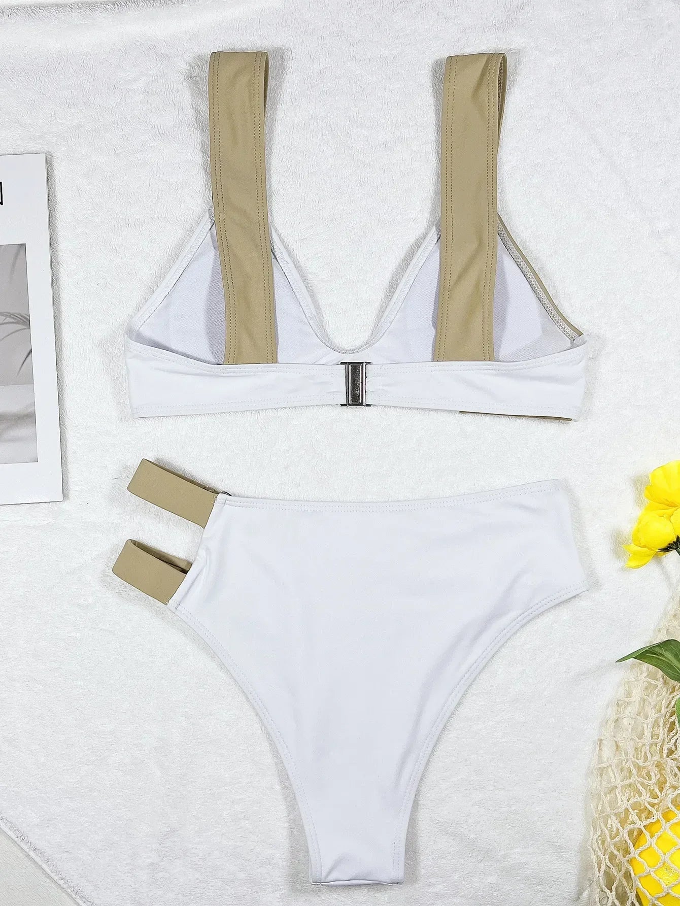 Bikini Women Push Up Patchwork Hollow High Waist Swimwear Swimsuit Bikinis Set Bathing Suit Beach Bikini Female Hook