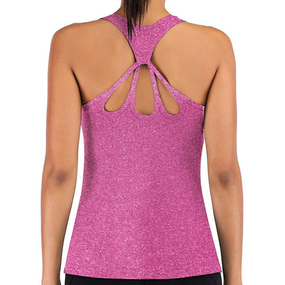 Yoga Vest Sport Singlet Women Athletic Fitness Sport Tank Tops Gym Running Training Yoga Shirts 2025