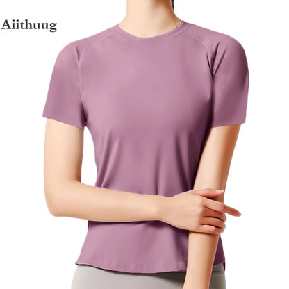 Sports Short Sleeve Running Quick Dry Back Breathable Yoga Tops Quick Dry Daily Active Wear Golf Shirts Tennis Tops Gym