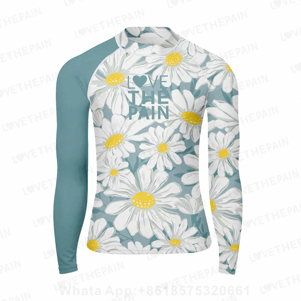 Men's Surfing Wear Swimming Diving T-Shirts Long Sleeve Rash Guard Swimwear Elasticity Beach Surfing Sun Protection Clothing
