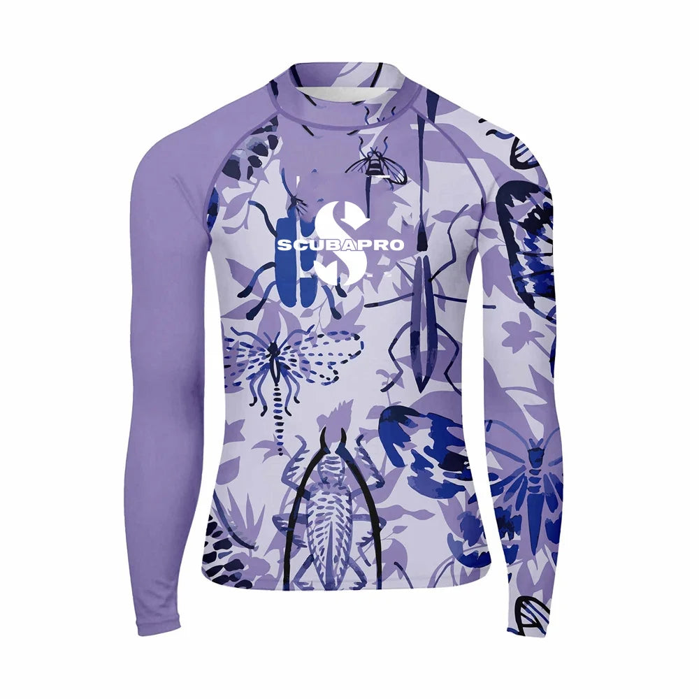 Surfing Clothing Men's Performance Long Sleeve Rash Guard Beach Shirts Swiming Upf 50+ Uv Sun Protection Apparel Rash Guard