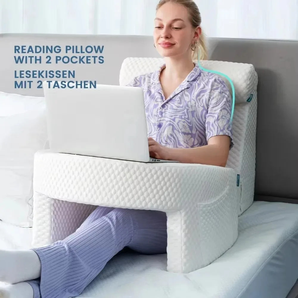 Soft Reading Pillow Working Memory Foam Bed Rest Pillow High Density Sponge Office Multi Functional High Rebound Office Pillow