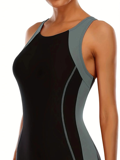 Female Plus Large Size 6XL One-Piece Swimsuit Closed Swimwear Sports Push Up Body Women's Swim Bathing Suit