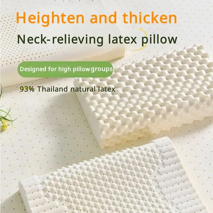 Thai latex pillow thickening and heightening protection cervical vertebra sleep pillow sleep special adult natural rubber