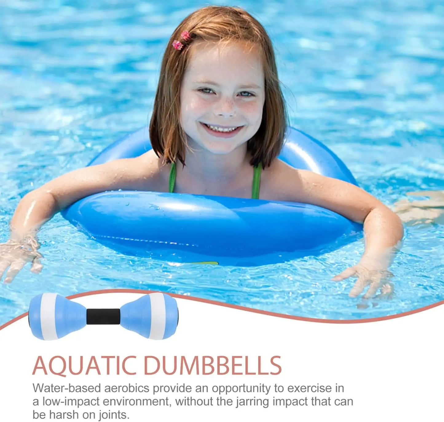 2pcs Aquatic Dumbbell High Quality EVA Foam Water Dumbbells Summer Water Sports Assistance Portable Outdoor Fitness Equipment