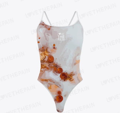 Love The Pain Marble Design Women Swimsuit  One-piece Comfort Suit Swimwear Bikini Quick Dry Bathing Suit Functional Training Swimsuit