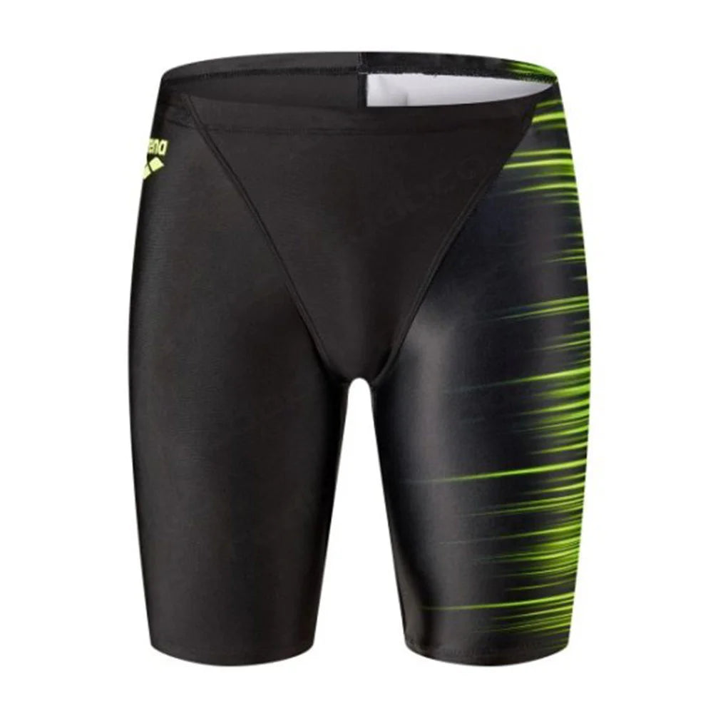 Summer Men's Swim Jammer Swimsuit Swimming Trunks Shorts Beach Tights Swim Pants Quick Dry Sports Running Surfing Diving Shorts