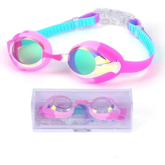 Children's Swim Goggles Electroplating High Definition Anti-fog Waterproof Comfortable Block Bright Light Vision Large Goggles