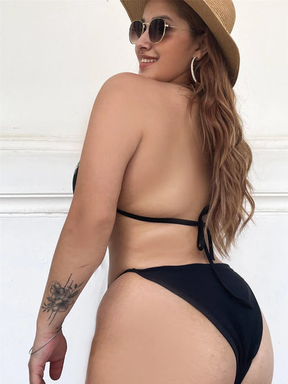 Plus Size Bikini Women Swimsuit Butterfly Diamond Shiny Swimwear Strappy Bandage Bathing Suit Designer Swimsuit 2 Piece Set