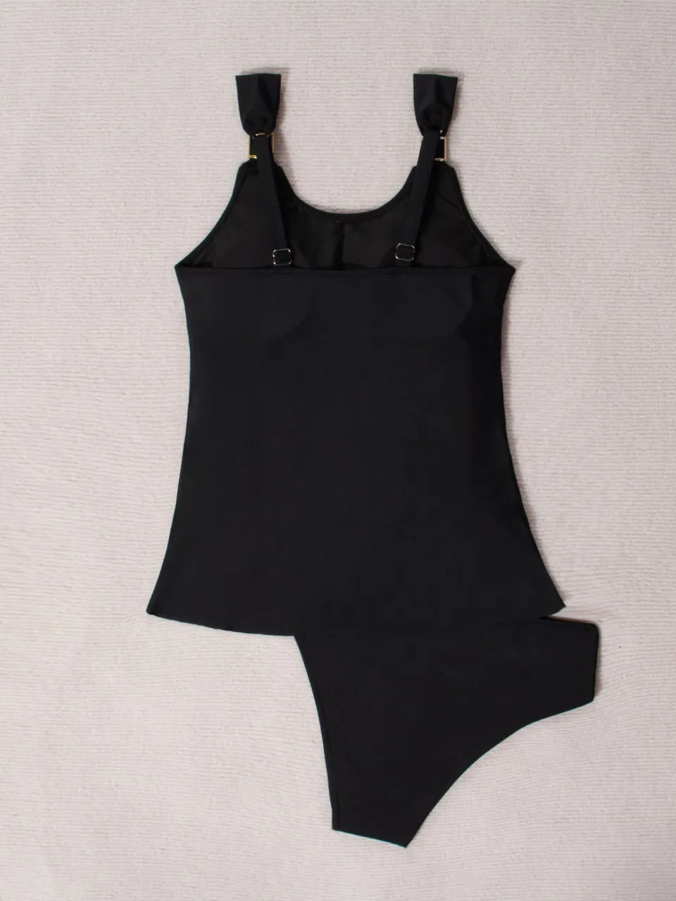 Metal Linked Strappy Tankini Two Pieces Swimwear Women Triangle Swimsuit Female Bathers Bathing Swimming Suit Beachwear