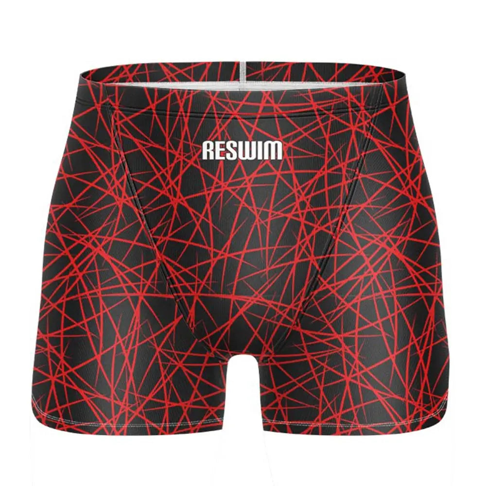 Summer Men's Swim Jammer Swimsuit Shorts Swimming Trunks Beach Tights Shorts Surfing Diving Swimwear Gym Jammers Lycra Pants