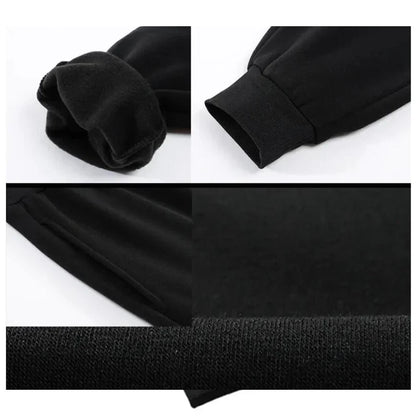 Mens Casual Pants Autumn Winter Fleece Sweatpants Men Running Jogger Sports Gym Trousers Fashion Solid Color Workout Long Pants