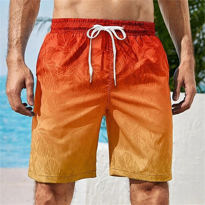 3D Print Tropical Plants Board Shorts Men Oversized Surfing Drawstring Beach Sports Pants Swimwear Swimsuits Trunks Kid Clothing