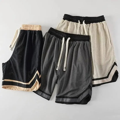Mesh Quick Dry Training Male Short Pants Basketball Wide Loose Men's Shorts Sports Joggers Sweat Baggy