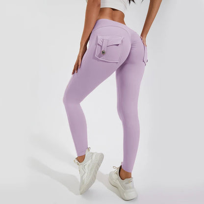 Gym Leggings Women Pocket Bum High Waist Yoga Pants Shorts Tights Scrunch Booty Workout Legging Naked Active Wear