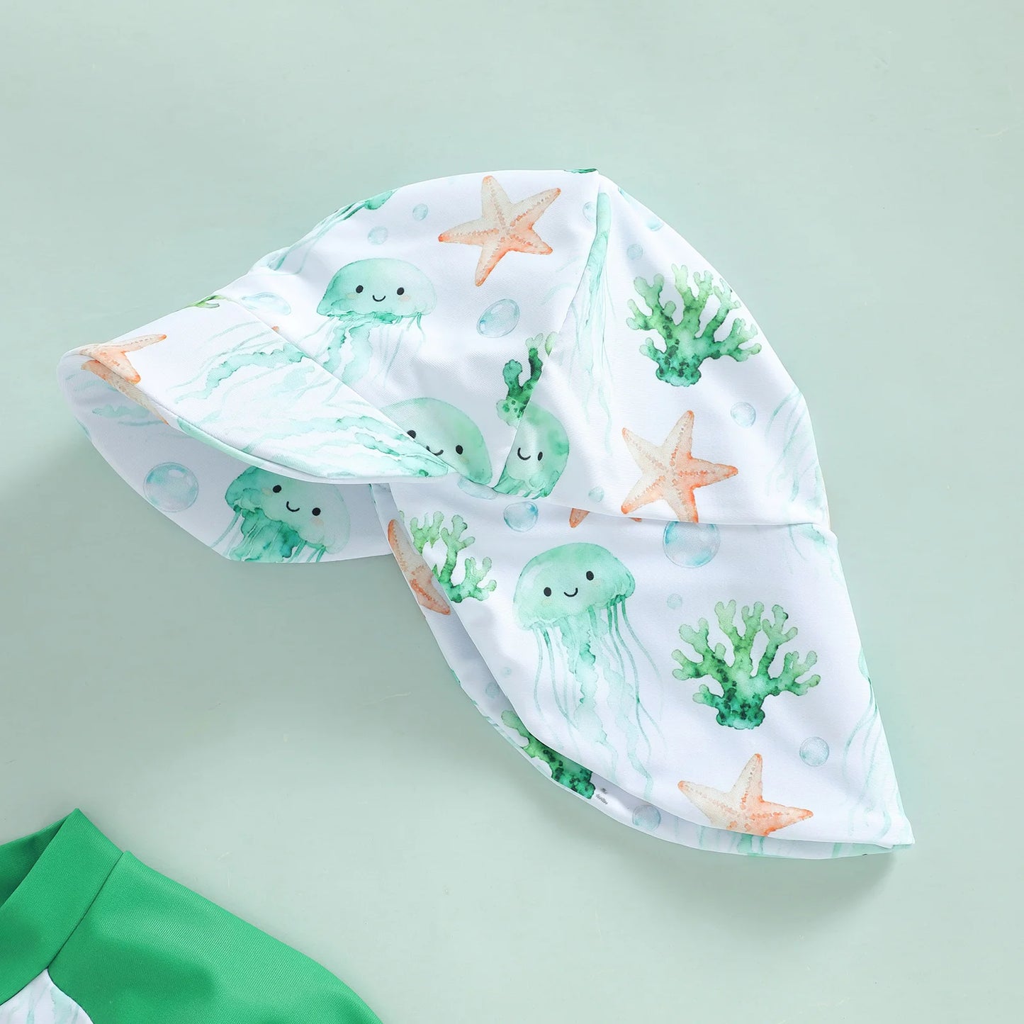 Summer Toddler Kids Baby Boy Rash Guard Swimsuits Animal Print Zipper Long Sleeve Bathing Suits with Swim Cap Swimwear