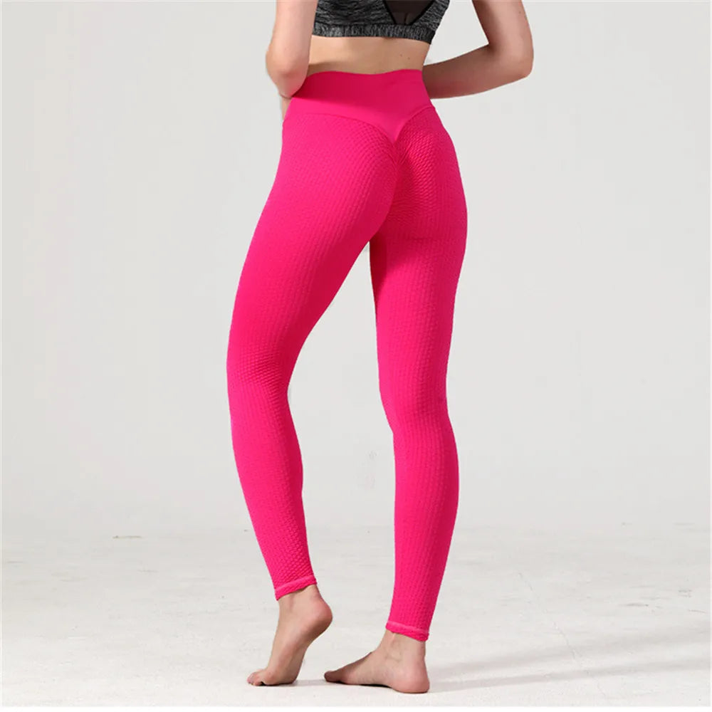 Dot Pattern High Waist Booty Yoga Leggings Women Sport Fitness Scrunch Leggings Push Up High Waist Gym Tights Yoga Pants