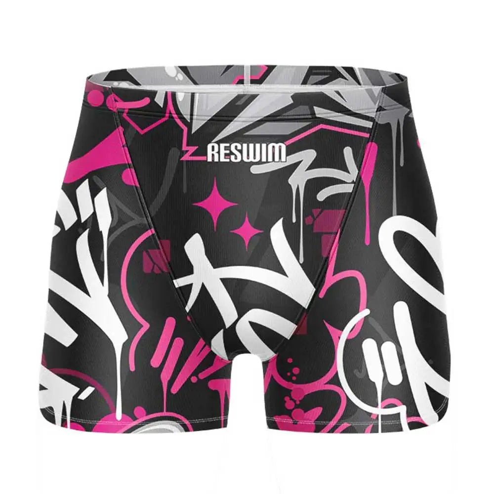 Swim Boxers Summer Men's Swimm Shorts Jammer Swimsuit Short Chlorine Resistant Swimwear Swimming Trunks Beach Tights Gym Surfing Pants
